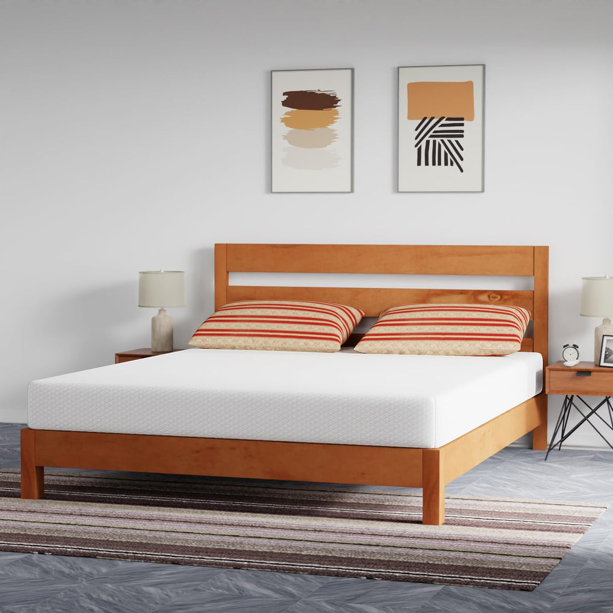 FDW 8 inch Gel Memory Foam Mattress for Cool Sleep & Pressure Relief/Medium Firm Mattresses/CertiPUR-US Certified/Bed-in-a-Box/Pressure Relieving,California King FDW