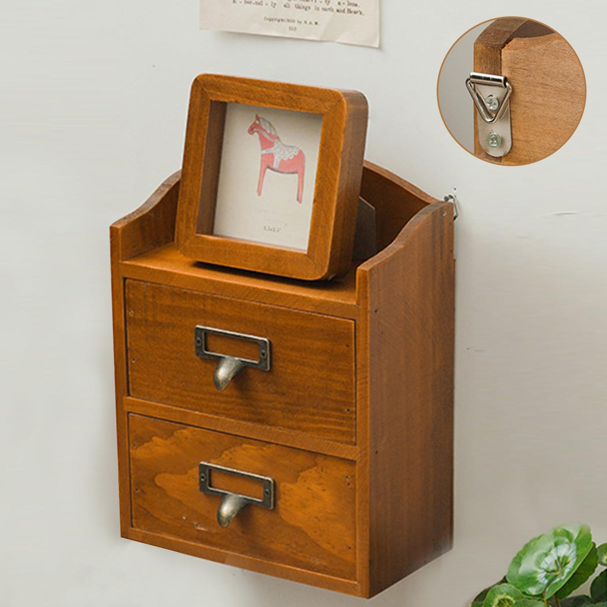 QoTang Floating Nightstand Shelf with Drawer Rustic Wood Floating Wall Drawers Bedside Shelf Wall Mounted Nightstand Floating Shelf for Living Room Bedroom Bed Side Table Night Stand Storage Display QoTang