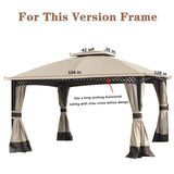 SCOCANOPY Replacement Canopy Cover for Windsor Gazebo L-GZ717PST-C, 810213583,(Light Beige) SCOCANOPY