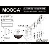 MOOCA 6 Tier Acrylic Eyeglasses Frame Stand, Sunglasses Rack, Sunglasses Stand Acrylic Sunglasses Display, Sunglasses Rack Holder, Acrylic Glass Display, Stylish Eyewear Organizer, 8”H MOOCA