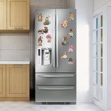 Sitsink Gnome Diamond Art Magnet - Cute Coffee Gnome Diamond Painting Refrigerator Stickers, Coffee Cookie 3D Gem Art Fridge Magnet Stickers Kit for Adult Sitsink