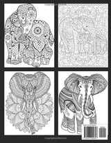 Elephants Adult Coloring Book: New and Expanded Edition with 100 Unique Designs Careland