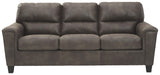 Signature Design by Ashley Navi Faux Leather Modern Sofa, Gray Signature Design by Ashley