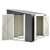 Thanaddo 6x8FT Lean to Shed Metal Outdoor Storage Sheds with Floor Frame,Large Tool&Lawn Mower Shed with Two Lockable Doors for Garden Backyard Patio Storage,Outside Waterproof Storage Shed Thanaddo