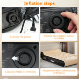 Ptlahmri Queen Air Mattress Full with Built in Pump,16" Comfort Flocking Inflatable Blow Up Mattress,Equipped for Home, Guests, Camping,Inflate in 3 Minutes, 660 lbs Max (Black) Ptlahmri