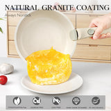 GiPP 5Pcs Pots and Pans Set Non Stick, Cookware Sets Nonstick Detachable Handle, Induction Kitchen Set Removable Handle, RV Cookware set, Oven Safe GiPP