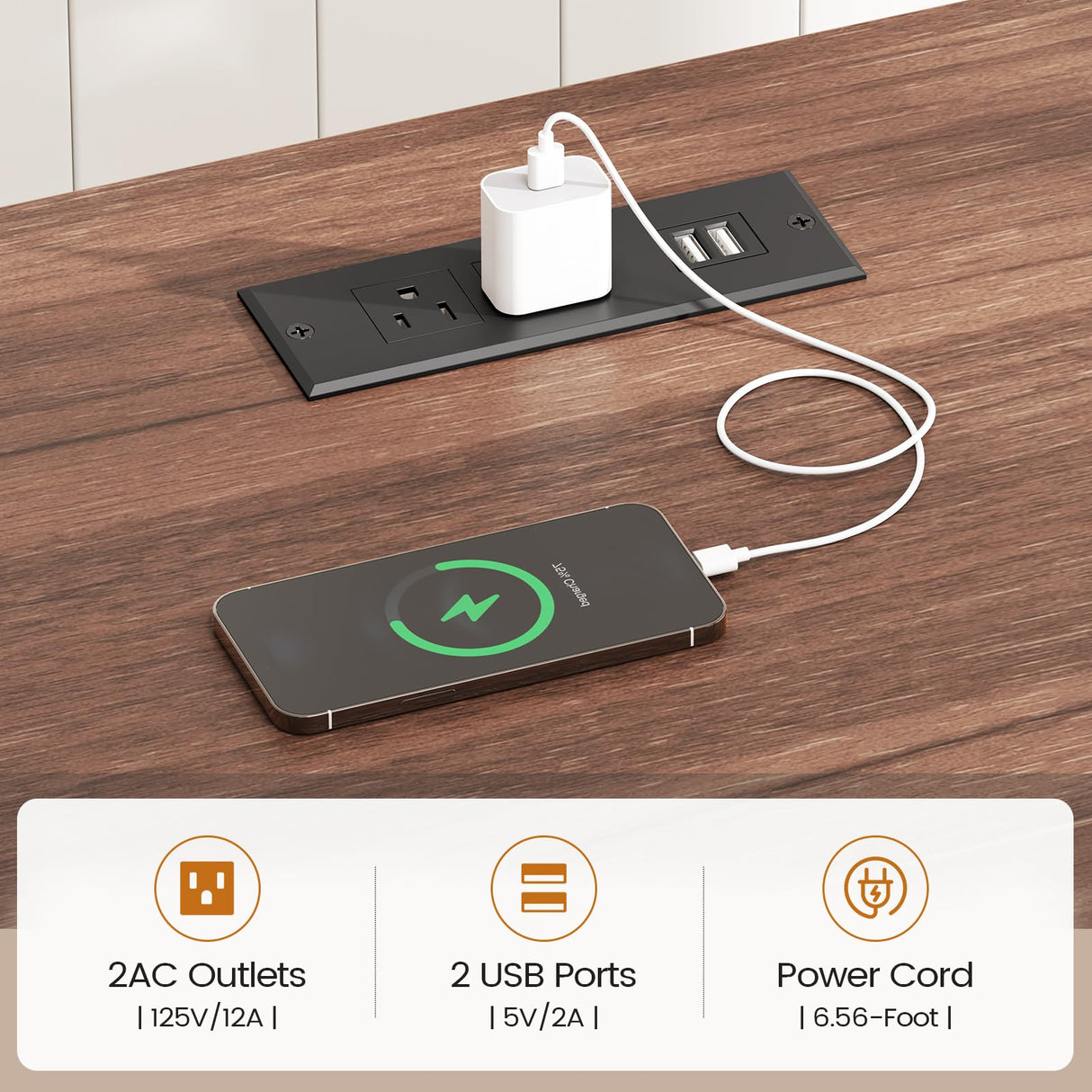 SEDETA Farmhouse L Shaped Standing Desk, 55 inch Height Adjustable Corner Desk with Storage Drawers, Standing Computer Desks with Power Outlets for Home Office, White SEDETA