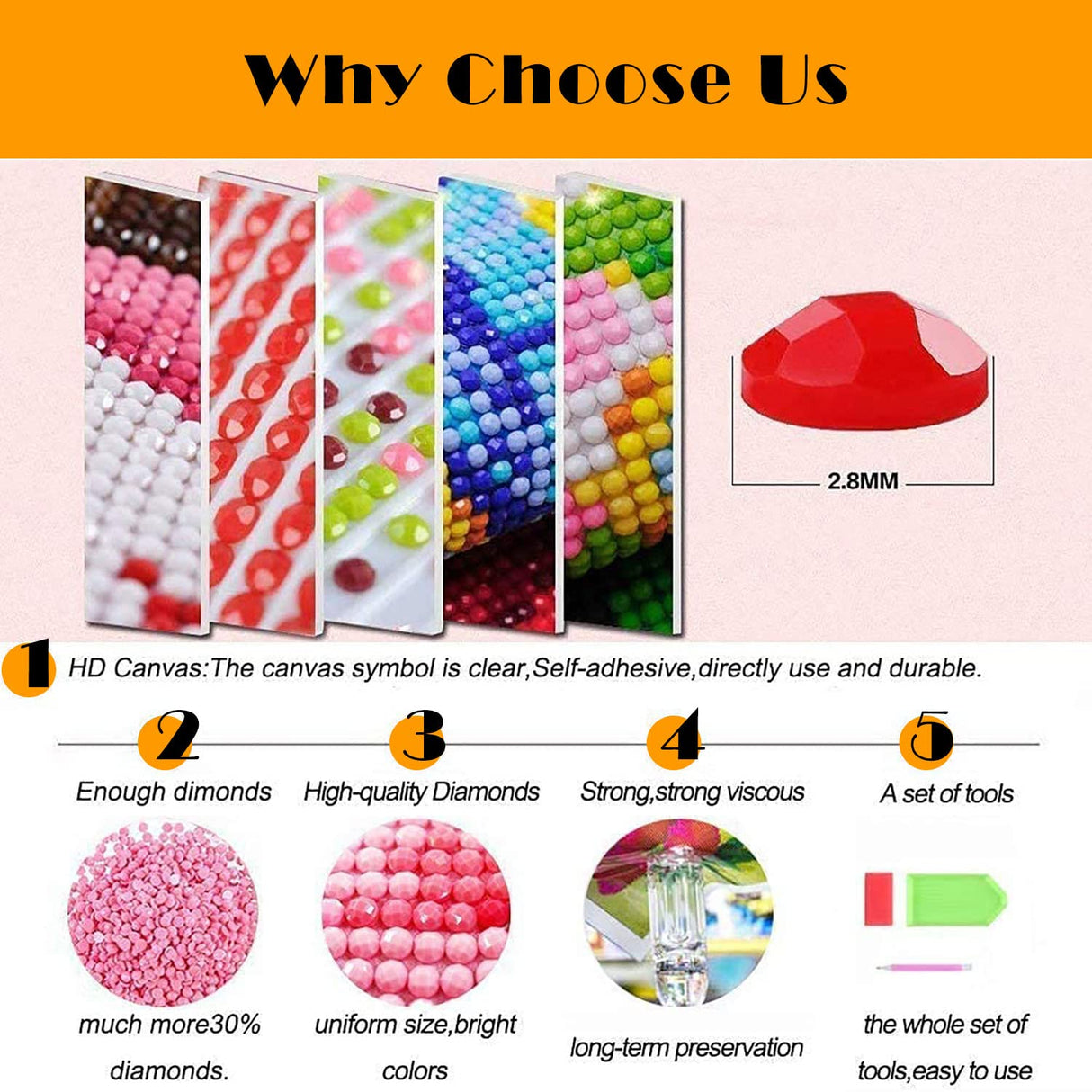 Painting with Diamonds Beauty Beast Diamond Art Belle Rose, 5D Full Drill Cross Stitch Embroidery Kit… Youtheart