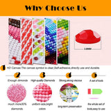 Painting with Diamonds Beauty Beast Diamond Art Belle Rose, 5D Full Drill Cross Stitch Embroidery Kit… Youtheart