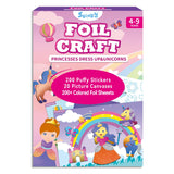 SOOVSY 200 Sheets Princesses & Unicorns Foil Art Fun Kit for Kids, Foil Art Craft DIY Creative Activity Gift Travel Toys for 4 5 6 7 8 9 Years Old Kids Girls Boys(Unicorns & Princesses) SOOVSY