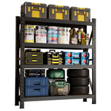78.7" H Storage Garage Shelving Unit, 4000LBS Heavy Duty Metal Shelves Organization, Adjustable 4 Tier Utility Storage Shelf Rack for Industrial, Basement, Warehouse (Black, 23.6" D×47.2" W×78.7" H) SGFHNV
