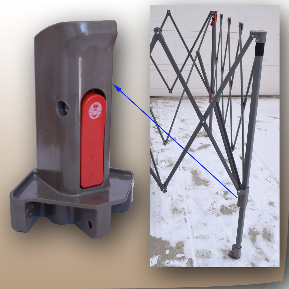 for Coleman 12' x 12,' 10' x 10', 13' x 13' Instant Canopy Gazebo Old Style Leg Slider Pole Bracket Connector Parts yinat