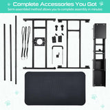 43.6" Pet Grooming Table for Large Dogs, Heavy Duty Height Adjustable Dog Grooming Table With Overhead Arm & Noose Height Range 22''-39'', Maximum Capacity Up to 350 Lbs, Black Hipicute