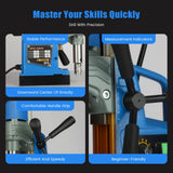 Magnetic Drill Press, 1300W, 700 PRM Portable Mag Drill Press with Twist Drill Chuck, 4Pcs Drill Bits, 1.6" Boring Diameter, 2922lbf Power, for Metal Working Industrial Home Improvement CuisinSmart