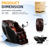 4D Massage Chair Full Body, Zero Gravity SL-Track Shiatsu Massage Chair Recliner with Heating, Body Scan, AI, Calf Kneading, Foot Rollers, Airbags, Footrest Extension, 4 Control Ways, BH-5201(Brown) VUYSUYVY