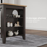 Signature Design by Ashley Gesthaven Contemporary Counter Height Dining Table with 3 Shelves and Trestle Base, Light Brown & Dark Brown Signature Design by Ashley