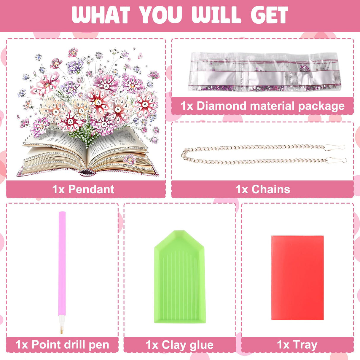 NAIMOER Diamond Art Hanging Kits for Adults, Book Flower Diamond Art Suncatchers, 5D Special Shape Fall Diamond Painting Pendant Window Ornament Gifts for Home Garden Door Wall Decor NAIMOER