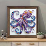 5D Diamond Painting Kits for Beginners,Animal Special Shape Diamond Art Kits for Purple Octopus DIY Crystal Rhinestones Paint by Diamonds and Crafts for Adults Home Wall Decor 12 X 12inch SHICERNHJ