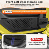 DAZANZAN 2025 Upgrade Metal Front Door Storage Pockets for Jeep Wrangler JL JLU 4XE 2018-2025 Accessories/Gladiator JT 2020-2025 Accessories [Military-Grade Metal] Door Storage Box Matte Black DAZANZAN