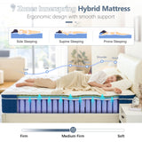 Slumber Castle 14 Inch King Size Mattress, King Mattress in a Box, Memory Foam Hybrid Mattresses with Individual Pocket Spring, Innerspring King Mattresses, Medium Firm Feel, CertiPUR-US Certified Slumber Castle