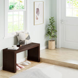 APRTAT Bamboo Dining Bench Indoor Long Bench Entryway Shoe Rack Bench,Outdoor Modern Wood Benches 35 Inch Bamboo Bench for Living Room Hallway Bedroom Bathroom APRTAT