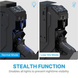 VERPROOF Biometric Gun Safe for Handgun Drop Down Pistol Safe, Smart Pistol Safe with Fingerprint, PIN Code, Key Access for Nightstand, Desk, Bedside, Low-Vis Mode, Type-C Power VERPROOF