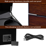 ANWBROAD Watch Winder for Automatic Watches Double Watch Rotator with Super Quiet Motor Flexible Watch Pillows LED Backlight Wooden Watch Turner Watch Shaker 5 Modes Battery or AC Adapter UJWW001Y ANWBROAD