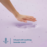 Lucid 3 Inch Lavender Infused Memory Foam Mattress Topper - Ventilated Design – Pressure Relieving Bed Topper - Mattress Pad – CertiPur Certified - Full Size LUCID