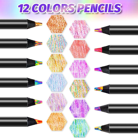 Yangmei 12 Colors Rainbow Pencils, Easter Basket Stuffers for Teens, Gifts for Teens Girl Stuff, Art Supplies for Kids 9-12, Gifts for 5-12 Year Old Girl, Arts and Crafts for Kids Ages 8-12 Yangmei