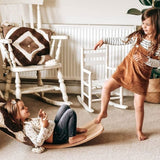 Gentle Monster Wooden Wobble Balance Board, 35 Inch Rocker Board Natural Wood, Kids Toddler Open Ended Learning Toy, Yoga Curvy Board for Classroom & Office Adult Gentle Monster