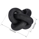 Jlong Wood Knot Decor, 3-Link Wood Chain Link Coffee Table Decor, Small Shelf Decor Accents, Hand Carved Modern Farmhouse Boho Wooden Knot Decorative Chain Wood Decor for Living Room Bedroom Office Jlong