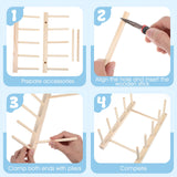 Wooden Puzzle Display Stand, Jigsaw Puzzle Holder Rack Wood Display Stand Craft Collection Storage Organizer Shelf for Adults Craft Collection Lovers Larrel