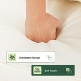 ECOTOUGE 3 Pieces Wicker Patio Bistro Set, Patio Rattan Dining Set with Glass Top Table and Cushions, Outdoor Conversation Furniture Set for Porch, Backyard and Garden (Beige) ECOTOUGE