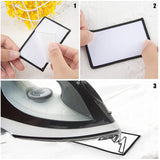 Woohome 30 PCS Sublimation Patch Blanks Fabric Iron on Patches Rectangle Sublimation Blanks Iron-on Blank Patch Appliques Sticker for Hats Clothes Backpack Carpet Decorative Patches Woohome