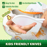 13 Pieces Montessori Kitchen Toys for Toddlers-Kids Cooking Sets Real-Toddler Toys Set for Real Cooking with Plastic Children Safe Knives Crinkle Cutter Kids Cutting Board Yeeammk
