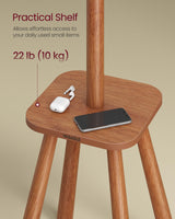 VASAGLE Coat Rack, Free Standing Coat Stand, Hall Coat Tree with 8 Hooks and Storage Shelf, 67.1 Inch Tall, for Coats, Hats, Bags, for Entryway, Hallway, Bedroom, Caramel Brown URCR033K01 VASAGLE