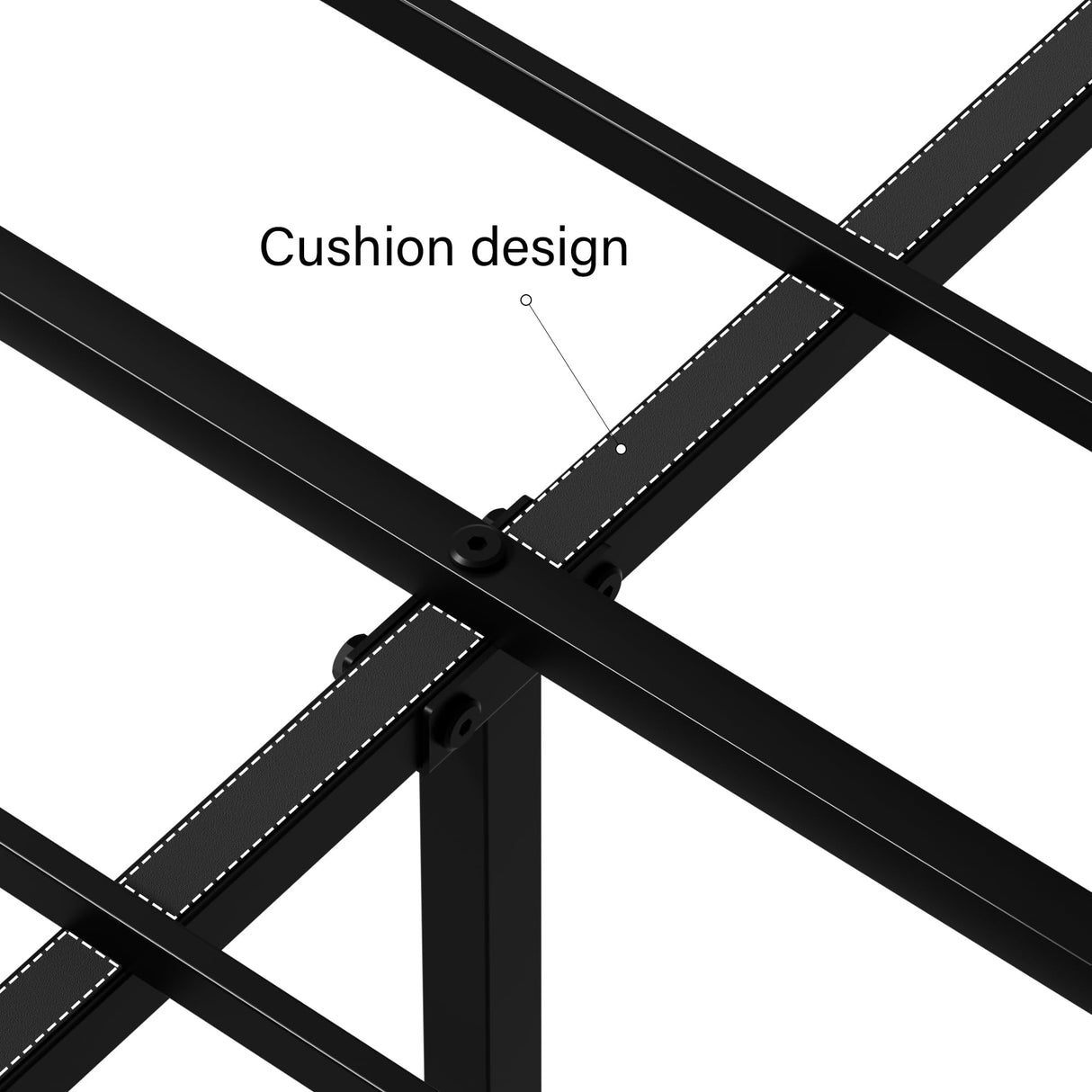 PAUKIN Black Metal Canopy Bed Frame Queen/Mattress Foundation with Steel Slat Support/No Box Spring Needed/Easy Assembly (Black, Queen) PAUKIN