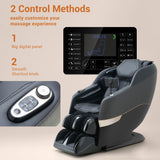 MYNTA 2025 Massage Chair 3D Shaitsu Massage Chair Full Body with 170° Flexible Track, Zero Gravity, Bluetooth Speaker, Airbags & Heating, MC1650(Black) MYNTA