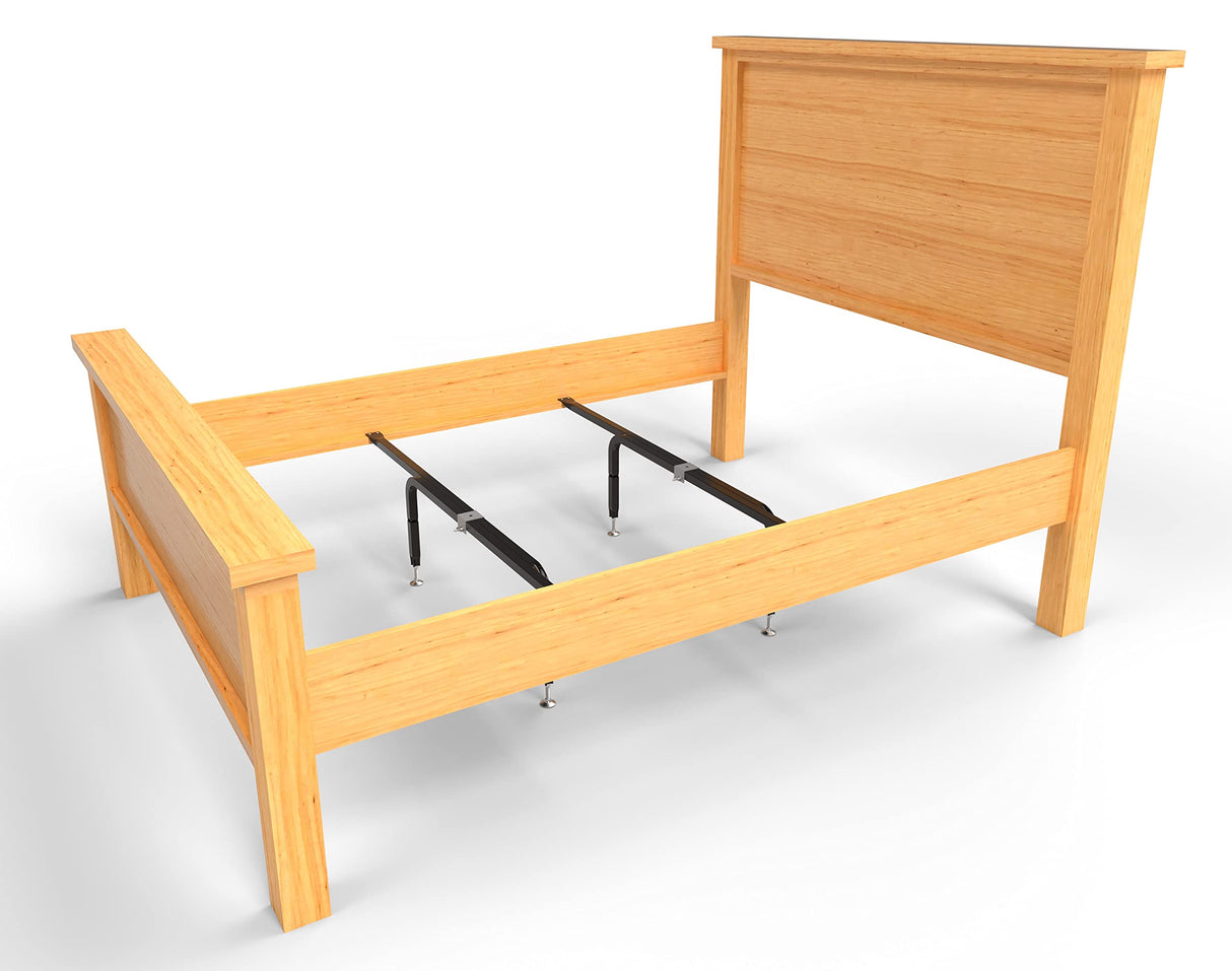 Bed Slats Center Support System | Adjustable Length & Height Tubular Steel with 4 Legs | Fits Full, Queen, King & California King Bed Frames Best Imported Products