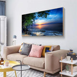 Diamond Painting Kits for Adults,Large Sunset Ocean Beach Diamond Art Painting for Beginners, Diamond Round 5D Full Drill Paint with Diamonds Pictures Gem Art Painting Kits DIY Crafts Kits 28X16in OFRKE