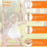 Wooden Tree Swing,Wooden Swing for Adults/Kids with 500lbs Load Capacity Waterproof Wooden Swing Seat Adjustable Hemp Rope Plus Tree Straps 100 inch for Indoor,Backyard,Garden,Playground (Adults) TIMCORR