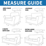 XINEAGE 2024 Newest 4 Pieces Couch Covers for 3 Cushion Couch Super Stretch Thick Soft Sofa Cover Anti Slip Sofa Slipcover Dogs Cats Furniture Protector (Light Gray, 71"-91") XINEAGE