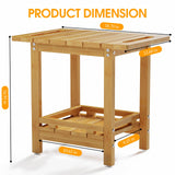 Highpro Bamboo Shower Bench, Shower Benches for Inside Shower with Storage Shelf for Shaving Legs Spa Bathroom, Waterproof Wood Shower Stool Seat Chair for Adults Seniors Women, Non-Slip and Handles Highpro