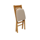 Meco STAKMORE Arts and Craft Folding Chair Oak Finish, Set of 2, Wood MECO