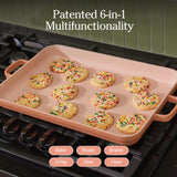 Our Place Bakeware Set | 5-Piece Nonstick, Toxin-Free, Ceramic, Stoneware Set with Oven Pan, Bakers, & Oven Mat | Space-Saving Nesting Design | Oven-Safe | Bake, Roast, Griddle and more | Spice Our Place