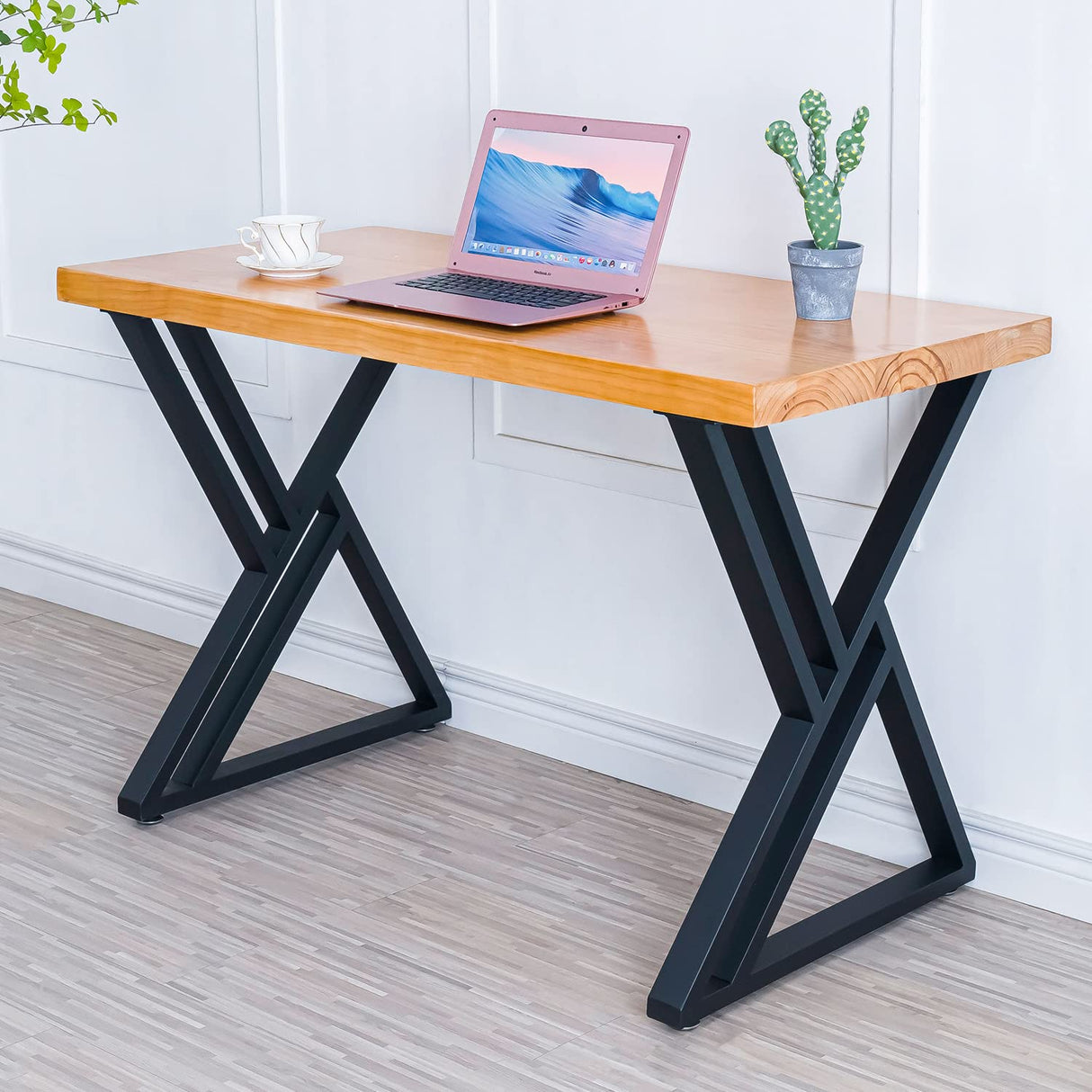 MinWadil 2PCS 28" H x 20" W Black Cast Iron Metal Table Legs, Industrial Modern DIY Furniture Legs for Work, Dining, Outdoor, Kitchen, Computer Tables & Benches MinWadil