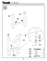 Powell Company Kraven Dining Bench, Hazelnut 60"L x 16"W x 20.25"H Powell