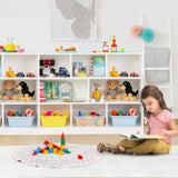 KOTEK 8-Cubby Wooden Kids Bookshelf - Versatile Toy Storage Organizer for Nursery, Playroom, and Classroom KOTEK