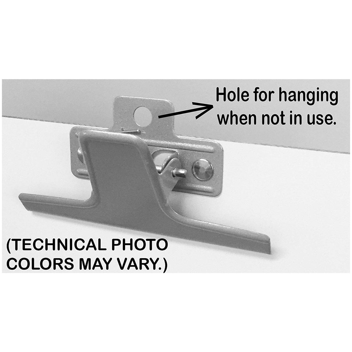 Acrimet White Clipboard Letter Size A4 (13” x 9 1/16”) Premium Metal Clip (Hardboard) (Silver Clip) (6 Pack) Acrimet