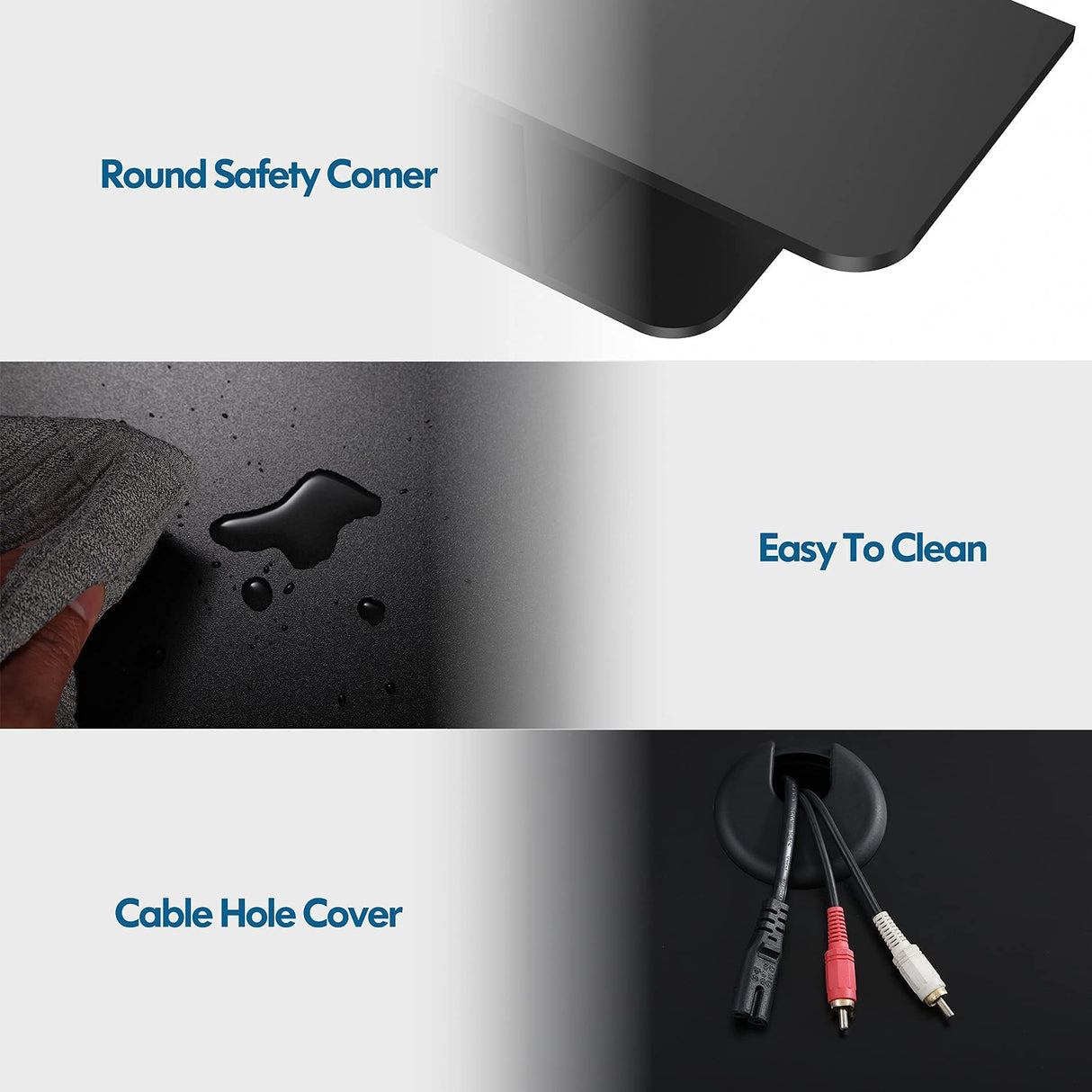 FITUEYES Floating Entertainment Center Wall Mounted Media Console TV Stand Component Shelf TV Wall Cabinet, Black FITUEYES